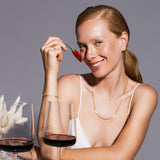 Deco Stud Earrings in Gold With Pavé