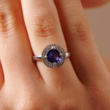 Wish Ring in 18K White Gold with Tanzanite and Diamonds