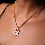 Trident Necklace in Gold