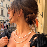 Bella Necklace with Pearls in Gold