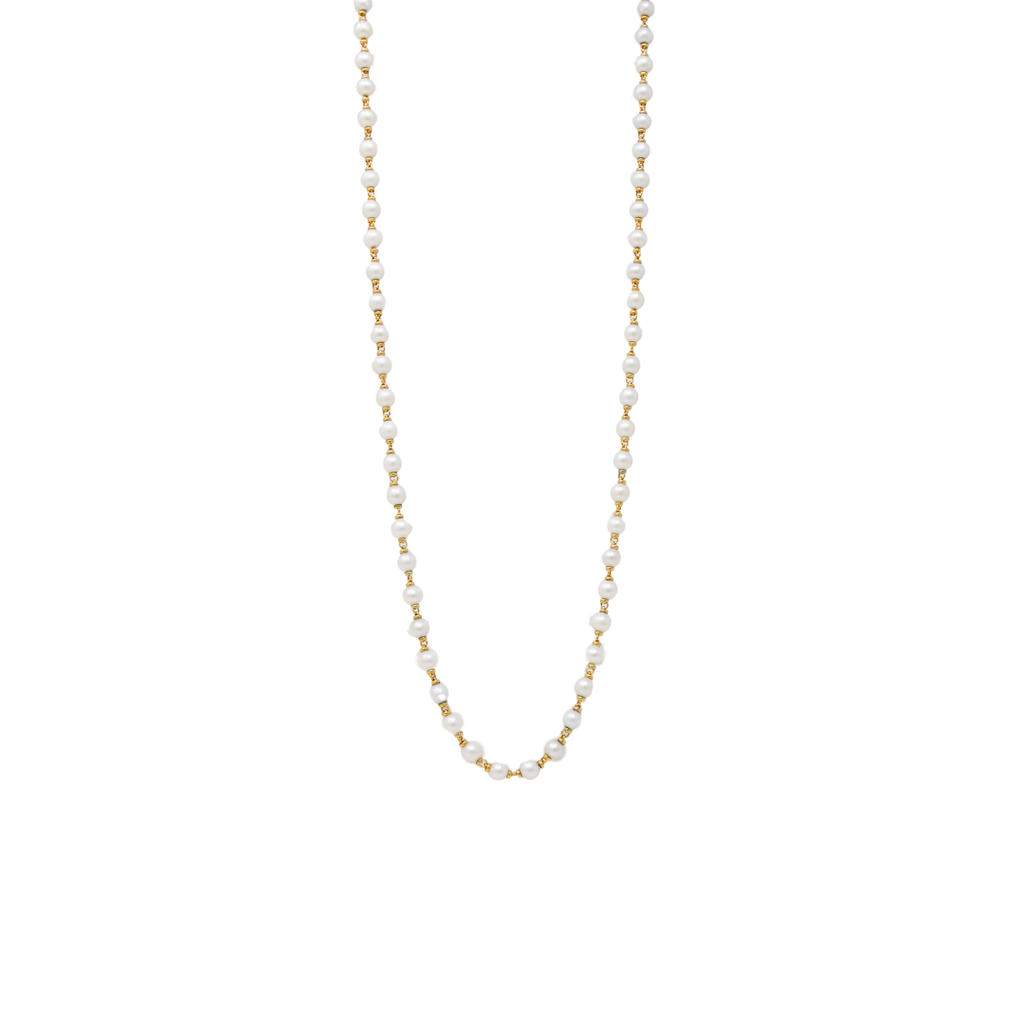 Bella Necklace with Pearls in Gold