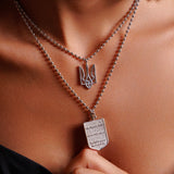 Trident Necklace in Silver