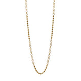 Wispy 5mm Necklace in Gold with Diamond Beads