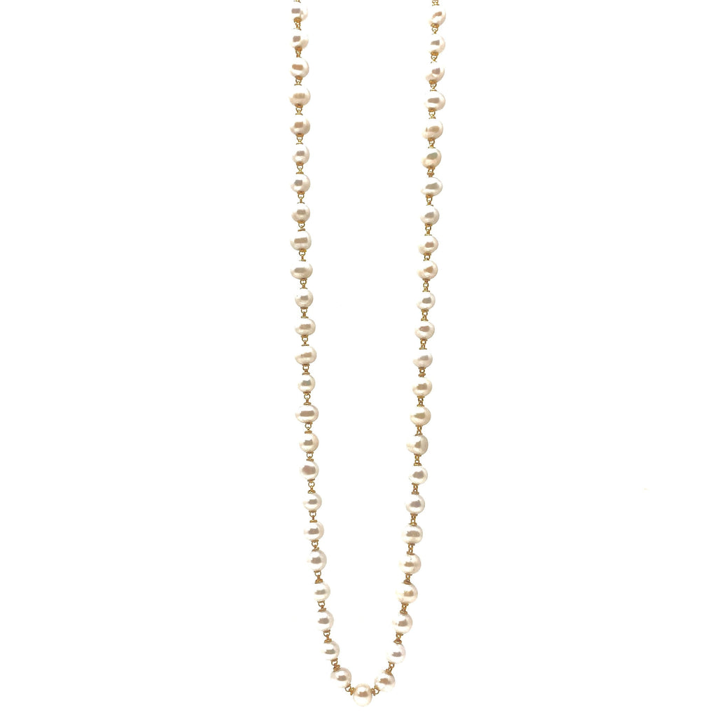 Freshwater Pearls Necklace in Gold