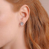 Sunflower Stud Earrings in Silver