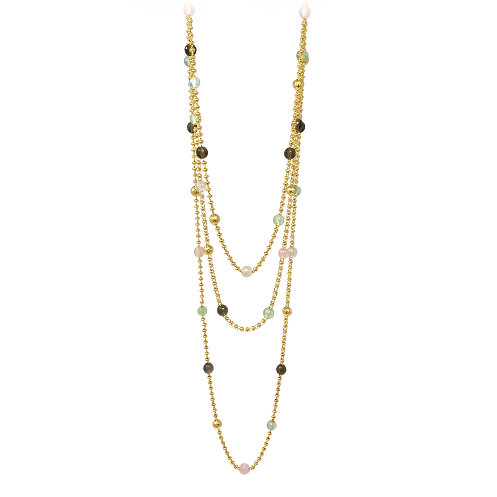 Bubbles Color Necklace in Gold