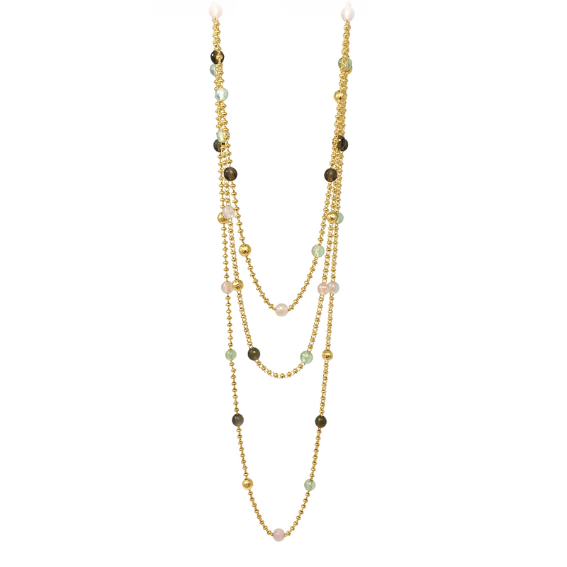 Bubbles Color Necklace in Gold