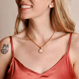 Piazza Pendant in Gold with Mother of Pearl