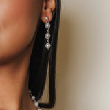 Bella Earrings with Pearls in Silver