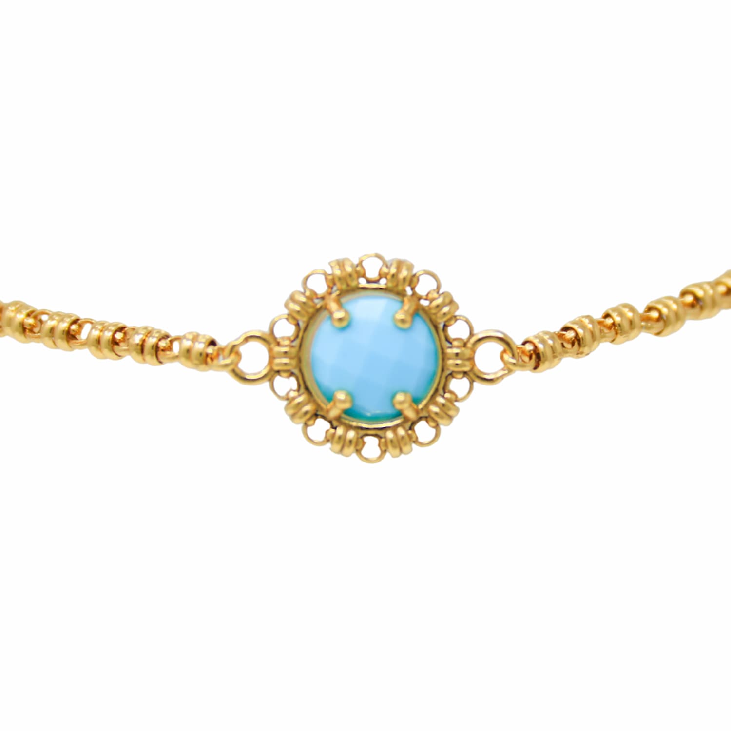 Gemma Bracelet in Gold with Turquoise