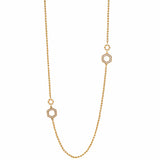 Super Deco Necklace in Gold with Pavé