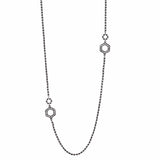 Super Deco Necklace in Black with Pavé