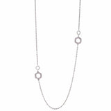 Super Deco Necklace in Silver with Pavé