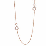 Super Deco Necklace in Rose Gold with Pavé