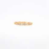 Whisper Ring in 14k Rose Gold with Diamond Clusters
