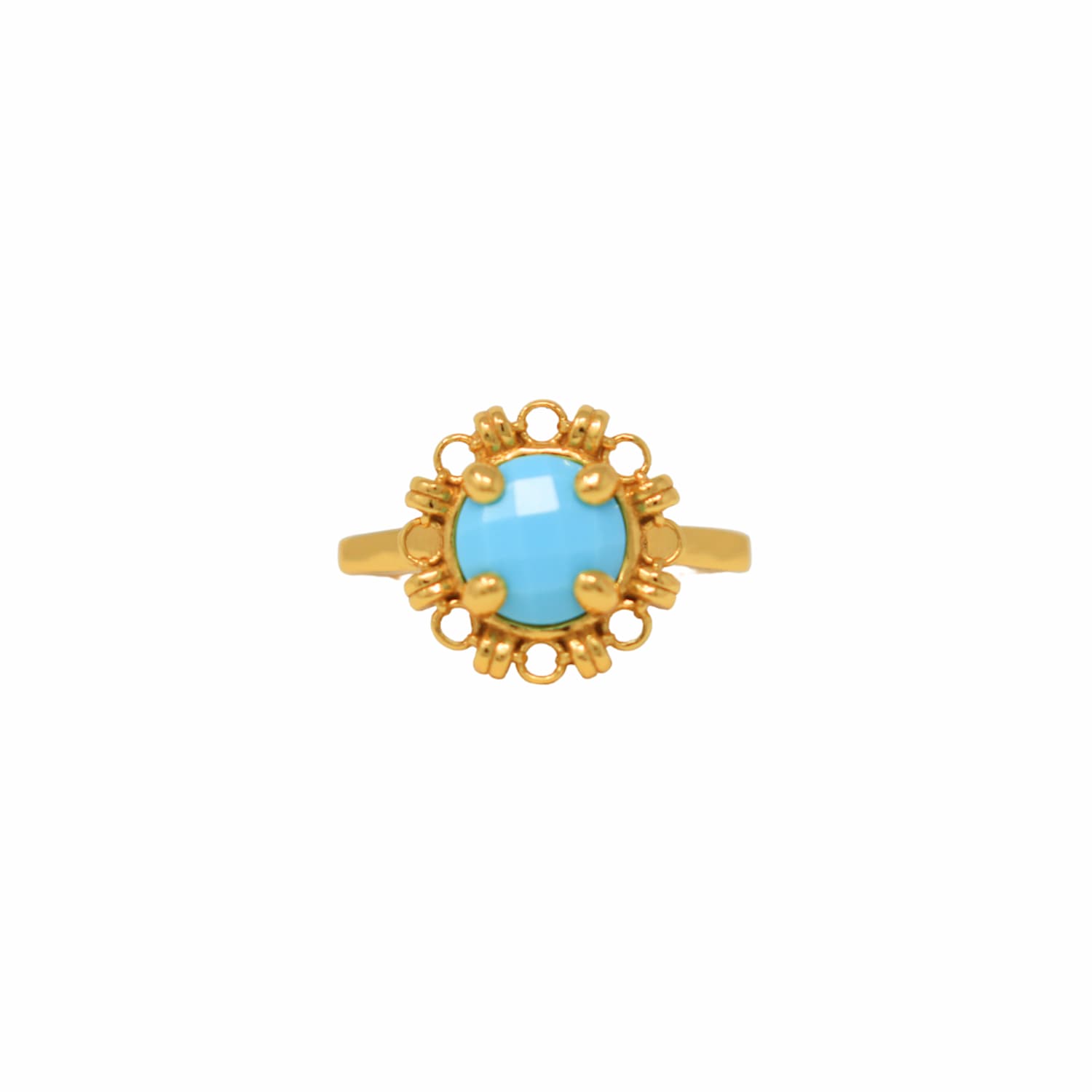 Gemma Ring in Gold with Turquoise