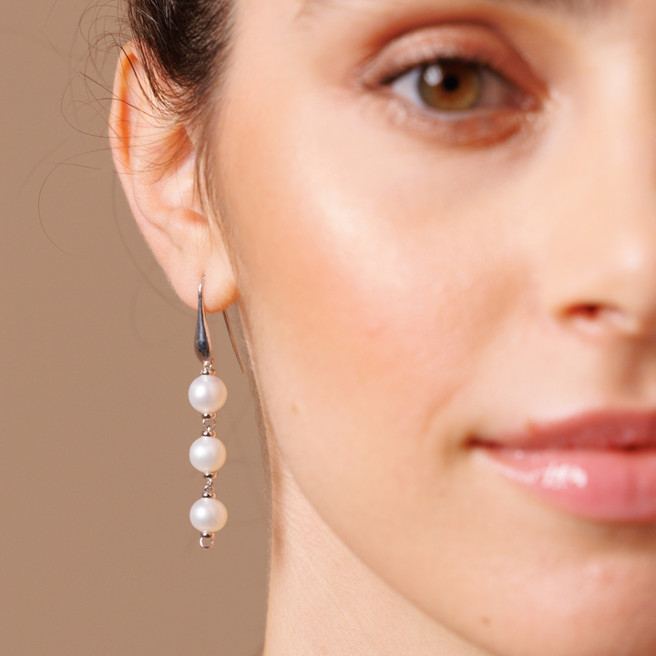 Freshwater Pearls Earrings in Silver