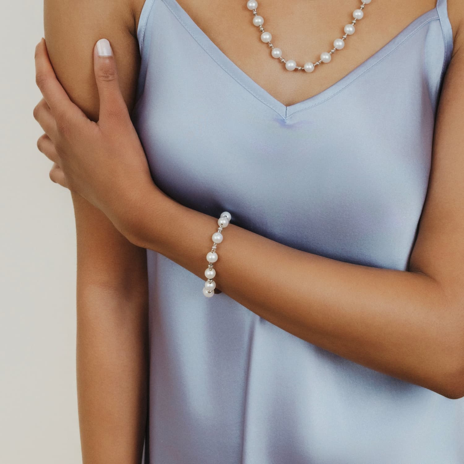 Bella Bracelet with Pearls in Silver