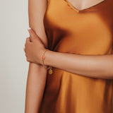 Gemma Bracelet in Gold with Coral