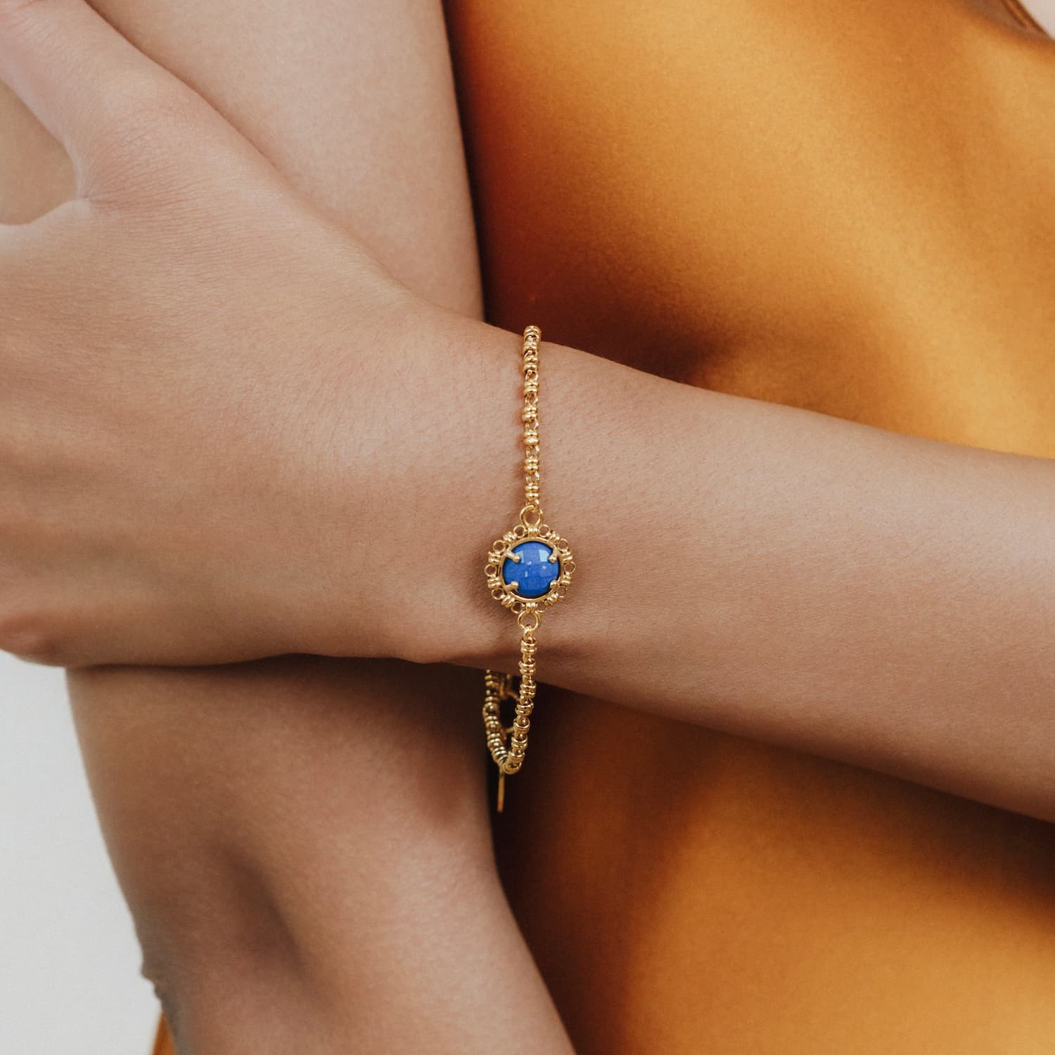 Gemma Bracelet in Gold with Lapis