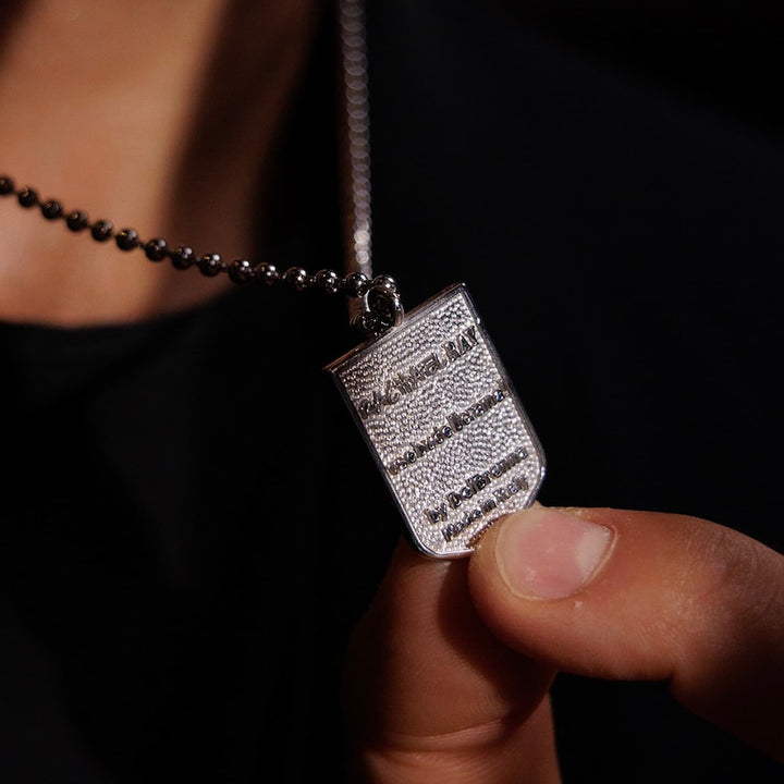 Trident Shield Necklace in Silver