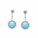 Gemma Earrings in Silver with Turquoise