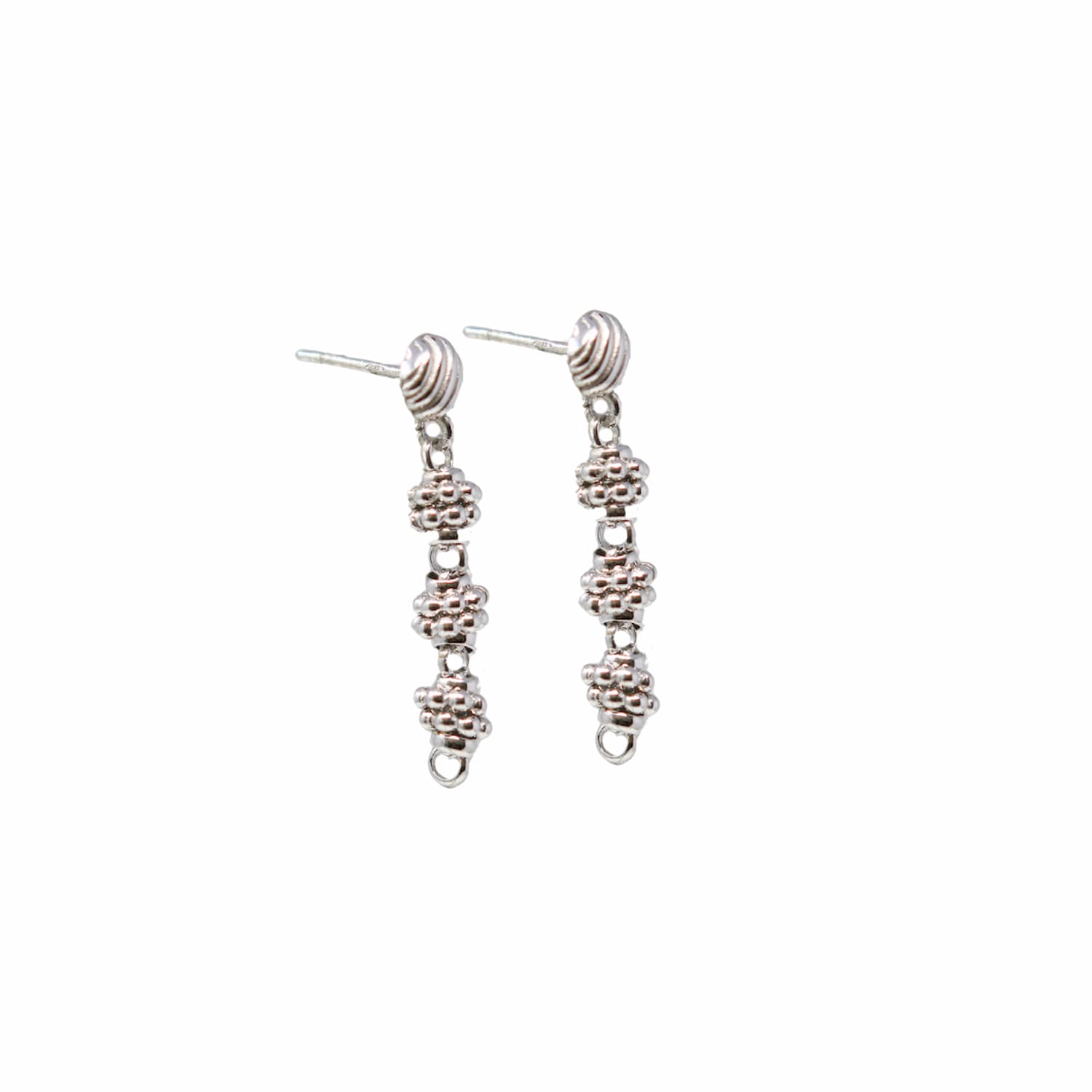 Orecchini Links Caviale in Rodio