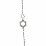 Super Deco Necklace in Silver with Pavé