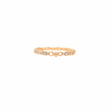 Whisper Ring in 14k Rose Gold with Diamond Clusters