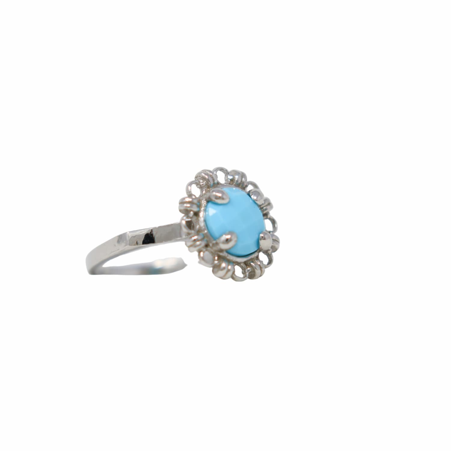 Gemma Ring in Silver with Turquoise