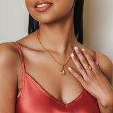 Drop Pendant in Gold with Citrine, Large