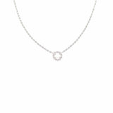 Gemma Necklace in Silver with White Agate