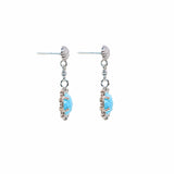 Gemma Earrings in Silver with Turquoise