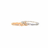 Whisper Ring in 14k Rose Gold with Diamond Clusters