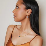 Gemma Necklace in Gold with Lapis