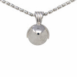 Magnolia Pendant in Silver with Crakle White Agate