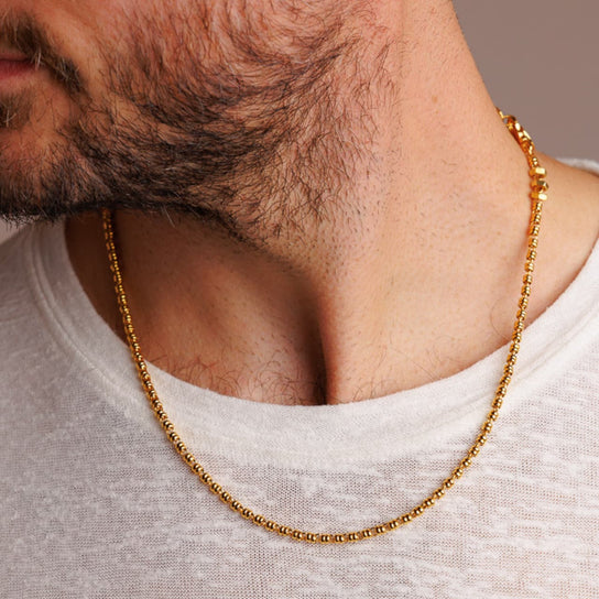 Links 3mm Maximo Necklace in Gold