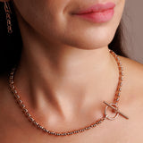 Links 5mm Toggle Necklace in Rose Gold