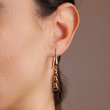 Links 5mm Earrings in Rose Gold, Short