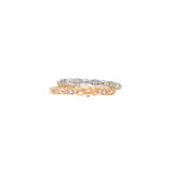 Whisper Ring in 14k Rose Gold with Diamond Clusters