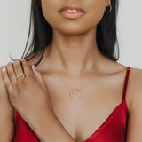 Whisper Ring in 14k Yellow Gold with Diamond Clusters