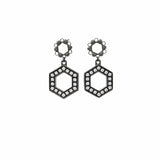 Super Deco Earrings in Black With Pavé