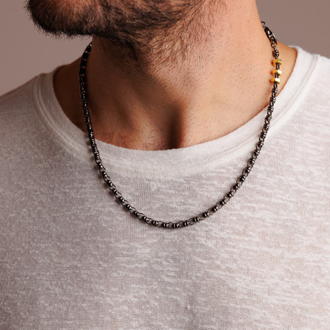 Links 5mm Maximo Necklace in Black