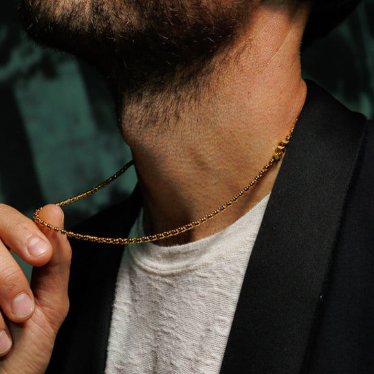 Links 3mm Maximo Necklace in Gold