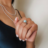 Gemma Ring in Silver with Turquoise