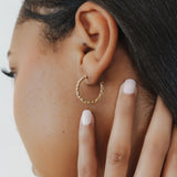 Whisper Earrings in 14k Yellow Gold with Diamond Clusters