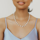 Bella Necklace with Pearls in Silver