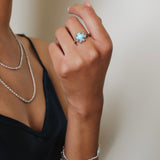 Gemma Ring in Silver with Turquoise