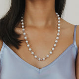 Bella Necklace with Pearls in Silver