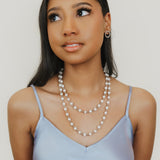 Bella Necklace with Pearls in Silver